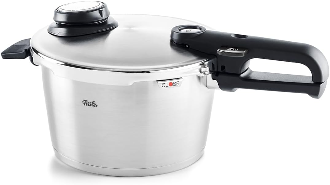 Fissler Autocuiseur, 4, 5 l, avec Panier, acier inoxydable, 22 cm, 4 Niveaux, Ø 22 cm, 4 Niveaux de Cuisson, fonction gril