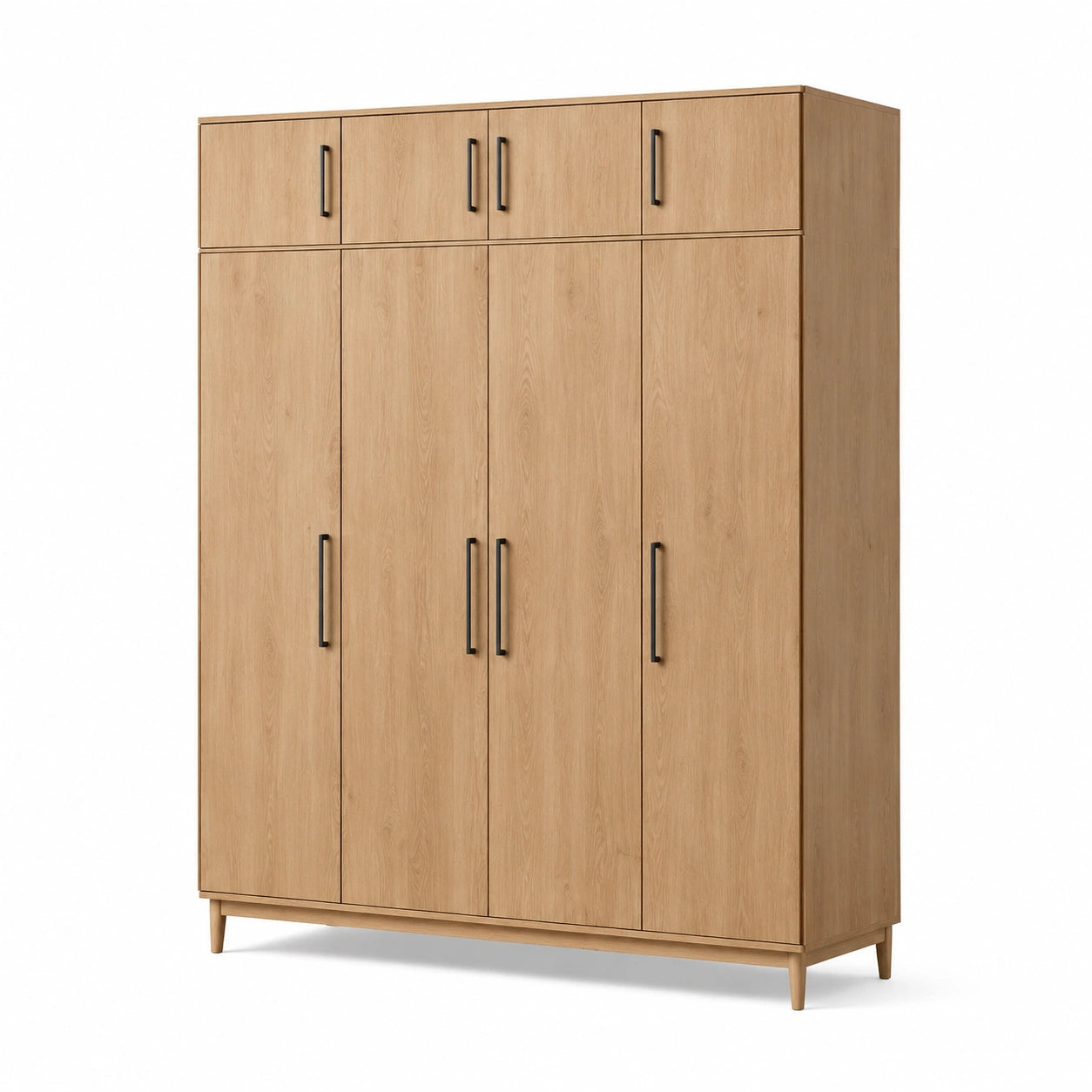 Armoire en Bois de Chêne avec Portes Battantes 200x180x60 cm