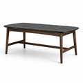 Table en bois et marbre noir 75 x 180 x 90 cm