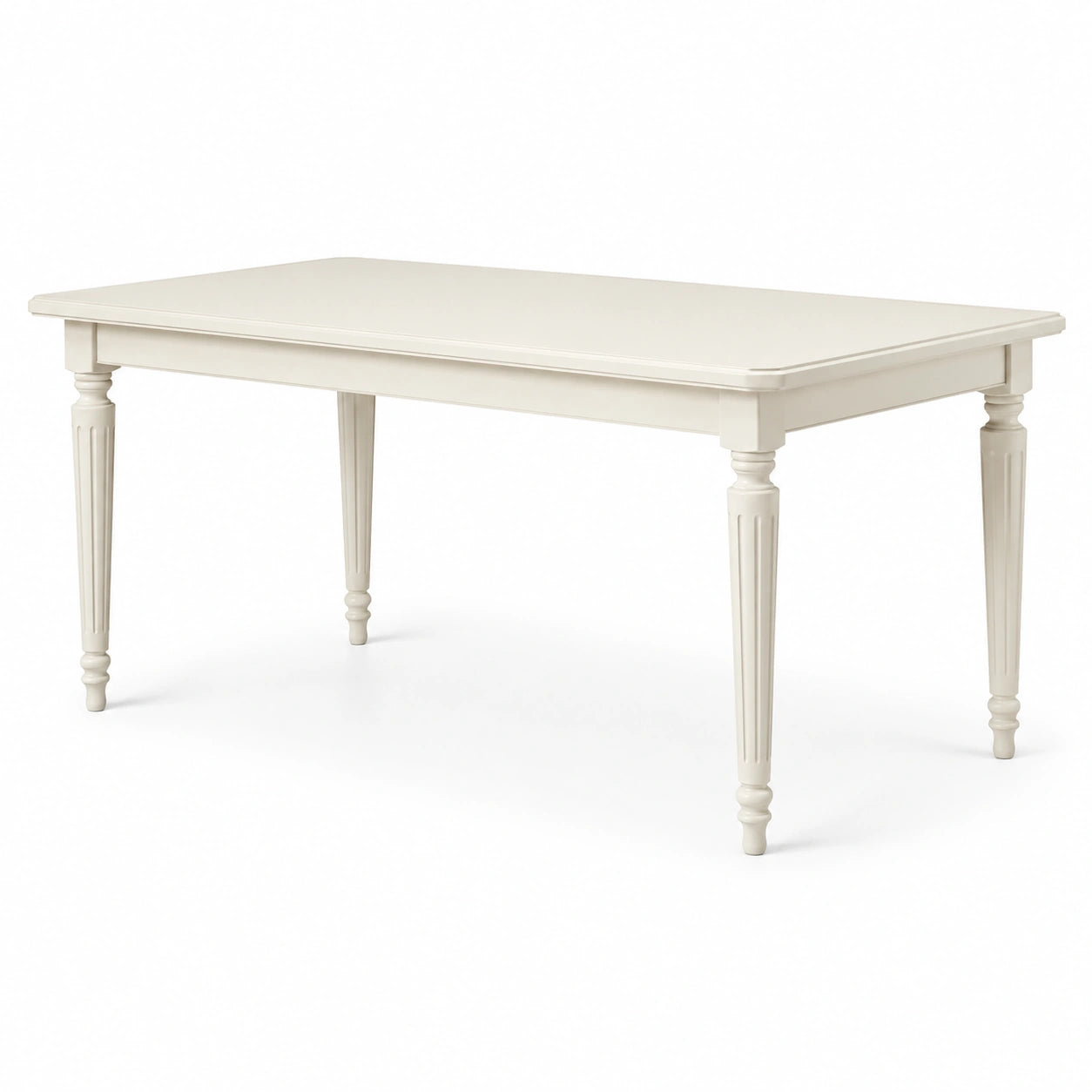 Table rectangulaire en bois couleur ivoire 180x90x76 cm