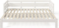Lit, 190 cm, 187 × 196 × 66 cm, 182 × 190 cm, 200 cm, 90 × 190cm, 90 × 200cm, 187 × 206 × 66cm, 182 × 200cm, Blanc, LUNEX HOME