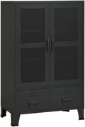 Commode vidaXL 70x40x115, 70 × 40 × 115 cm, 2 étagères, 2 tiroirs, 2 portes