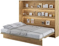 Lit, 46 cm, éclairage LED, MEBLINI, 22 mm, 16 mm, 3 mm, 8 cm, 160 × 200cm, pliable, réglable, Mural Rabattable, Armoire, Placard