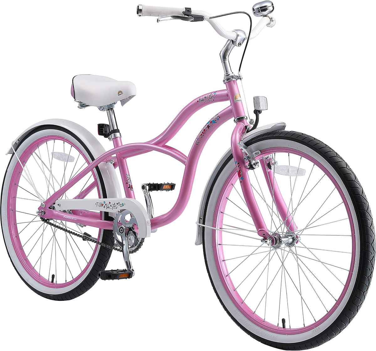 BMX Freestyle, 140 cm, réglable, Vélo Enfant pour Garcons et Filles de 10-13 Ans, BIKESTAR, 77 cm, 94 cm, 135cm