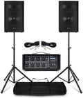 Système de sonorisation, 8 Pouces, réglable, Idéal pour Les DJ ou Conférences, VONYX, 175 cm, 2 Enceintes PA 8 Pouces et Supports Réglables