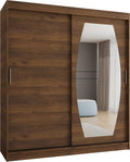Armoire, Placard Chambre Rossa 180 Noix de Warmie, 200 cm, Dressing avec Miroir, ABIKSMEBLE, 180 cm, 62 cm, 16 mm, 0, 5 mm