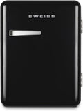 Mini réfrigérateur SWEISS WEISS9, Température réglable 6°-15°C, 24 dB, Réfrigérateur Silencieux 24 dB pour Chambre, 54 cm, 31L, Noir, Bureau