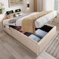 Cadre de lit, 90 × 190 cm, sans Matelas, Zepneiy, 192 cm, 91 cm, 29 cm, 3 cm, Beige