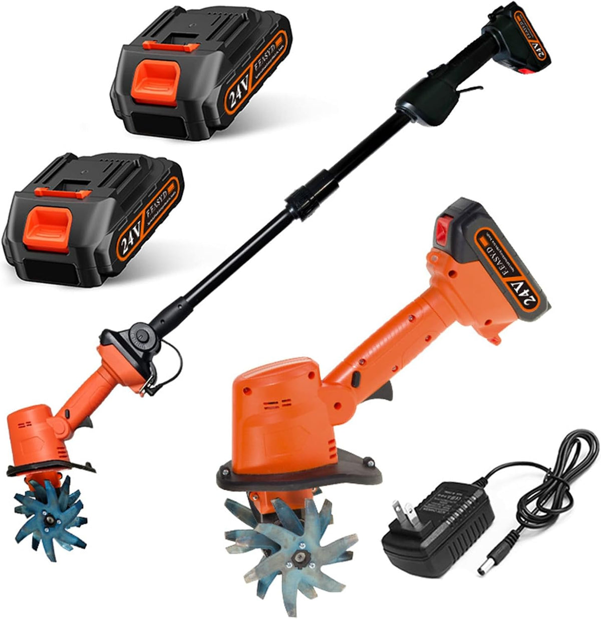 Motoculteur, 10 cm, Motobineuse Électrique sans Fil, Cultivateur pour Potager, Billg, 235 tr/min, 21 V, Type2, 21V, 235 RPM, portable
