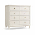 Commode 8 tiroirs en bois MDF blanc