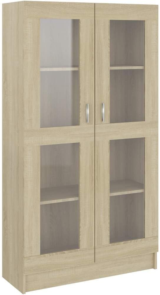 Bibliothèque, Chêne Sonoma Bois d'Ingénierie, Étagère de Salon Salle de Séjour Chambre Intérieur, Meuble de Rangement avec Compartiment, vidaXL