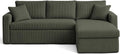 Canapé Bestmobilier, 222 cm, Convertible avec Coffre, 83 cm, 147 cm, Cyrus, en Velours côtelé