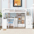 Lit, Blanc-5, Sapgaks, Placard de Rangement Ouvert, échelle de Rangement, tiroirs, étagères