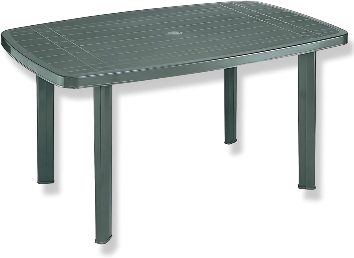 Table à manger Tomaino 101x68x72, 101 × 68 × 72 cm, Table De Jardin avec Trou pour Parasol, 101 × 68 × 5 cm, 4, 5 cm