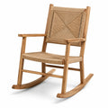 Fauteuil à bascule en chêne et corde de coton