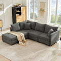 Canapé, 220 cm, avec Repose-Pieds U/L adapté au Salon, Sapgaks, 194 cm, 85 cm, portable, Appartement