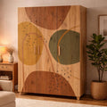 Armoire, Meuble de Chambre à Coucher, 120 × 48 × 189 cm, Dmora, 18 mm, 120 cm, 48 cm, 3 Portes, Dressing, penderie, chêne