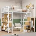 Lit, pour Enfant, 140 × 200 cm, sans Matelas, Merax, 204 × 193 × 170 cm, Blanc