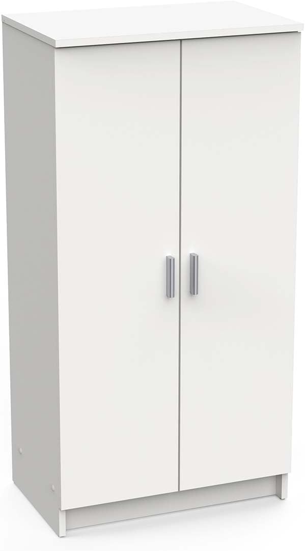 Range-chaussure, réglable, 2 portes, Demeyere, 6 étagères, Rangement de 21 Paires de Chaussures grâce à 6 Etagères Amovibles, Blanc