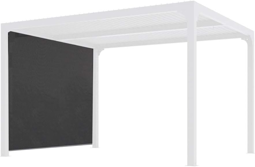 Tonnelle Habrita Foresta PERBIR30, 285 × 20 × 20 cm, réglable, Rideau Pour Pergola Bioclimatique 8 Personnes Gris, pose libre