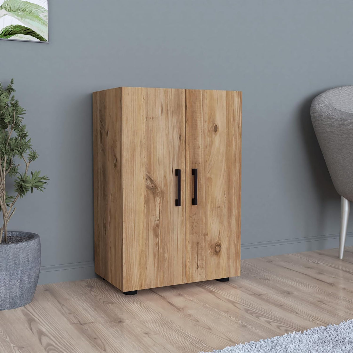 Armoire en.casa, 74 × 49 × 32 cm, 33 cm, 2, 5 cm, 2 Portes, 2 Étagères