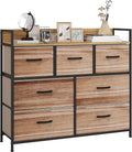 Commode, 98 × 29 × 85 cm, pliable, HOMCOM, 7 Tiroirs, 98l, 35kg, 15kg, réglable