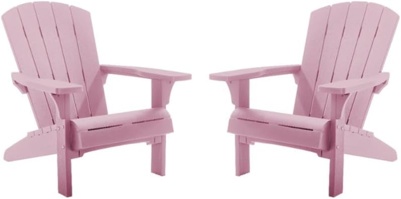 Chaise, Lot de 2, Fauteuil de Jardin Adirondack, Keter, Rose