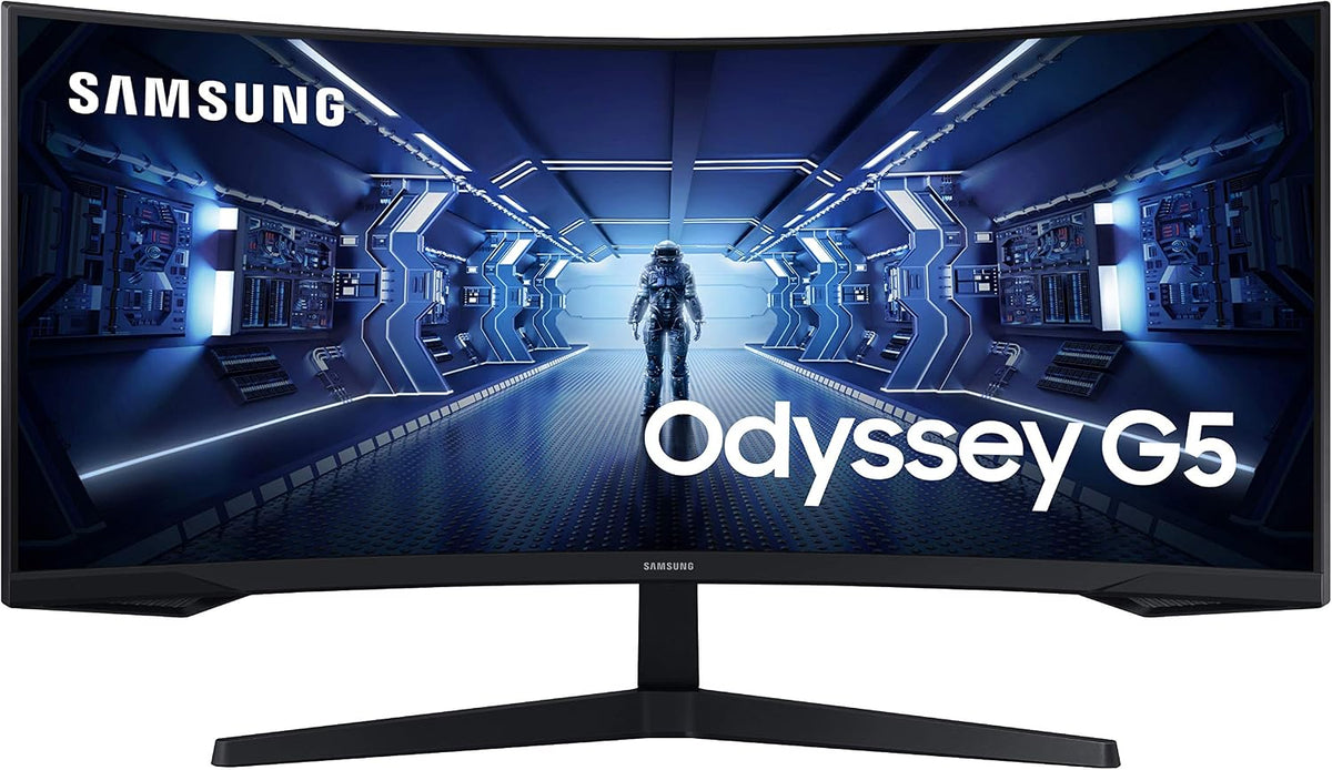 Écran PC, 34 pouces, réglable, Samsung, G55T 1000R, 165Hz, 165 Hz, 1ms, Dalle VA 1000R, 2500, 250cd/m2, AMD FreeSync, Pied Ajustable, HDMI