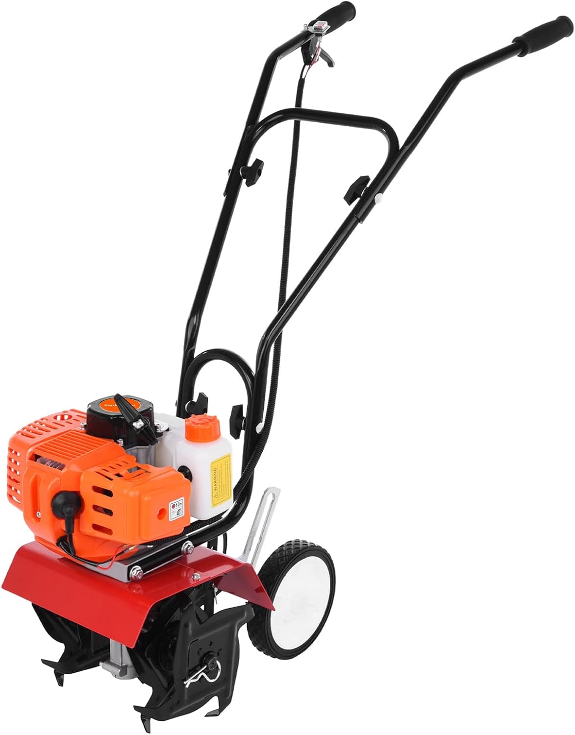 Motoculteur, réglable, 9000 tr/min, locwanot, 52cc, 30cm, 10cm, 1, 65kW, portable Largeur 30cm Profondeur 10cm Jardinage Outil Rotavator Orange