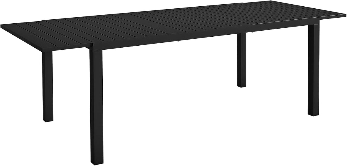 Table à manger, Table de Jardin Extensible Aluminium 180/240L x 94l x 73H cm Noir, Outsunny