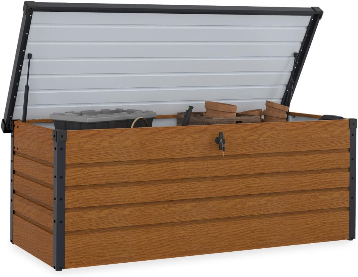 IDMarket Coffre de jardin, 63 cm, 2 v, 600 L, 165 cm, 70 cm, 600L