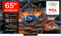 Téléviseur TCL 65Q8C, Mini LED, 144Hz, 4K HDR 4500, 144Hz Motion Clarity Pro, éclairage LED, Google TV, Dolby Vision, ZeroBorderTM
