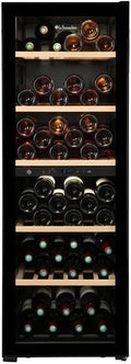 LA SOMMELIERE Cave à vin, 36 dB, Wi-Fi, SMART95DZ, 95 bouteilles, 12°C, 20°C, 2 zones, réglable, porte réversible, filtre à charbon