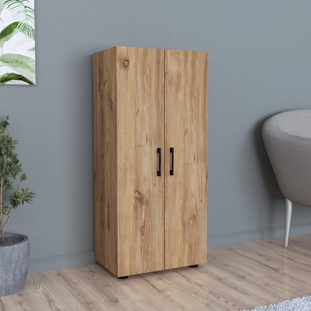 Armoire, 108 × 49 × 32 cm, en.casa, 33 cm, 2, 5 cm, 2 Portes, 3 Étagères