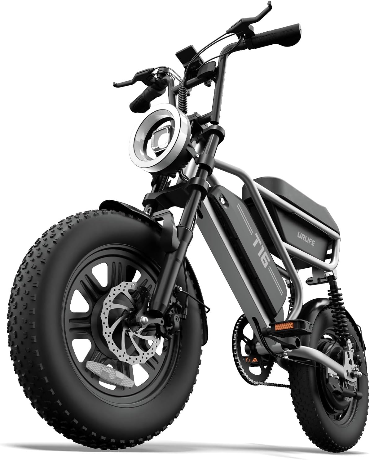 URLIFE VTT, éclairage LED, 3.0 V, Autonomie de 110 KM pour Adultes, 250 W, 48 V, 13 Ah, 16 pouces, 16' x 3.0 Vélo Électrique