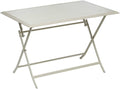 Table à manger, Aluminium Traité Epoxy Antirouille, 4 Places, Table de Jardin Pliante Rectangulaire Azua Argile, HESPERIDE