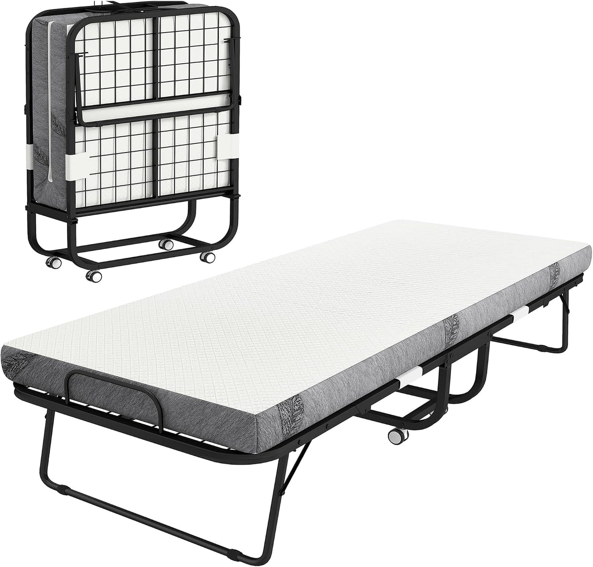 Lit, pliable, 200 × 90 cm, HOMCOM, 10 cm, 90l, 200l, portable