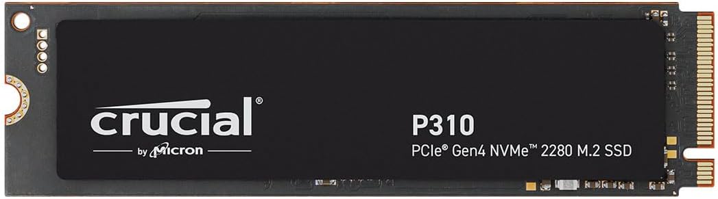 Crucial SSD, Compatible avec Ordinateur portable et de Bureau & Consoles de jeux Portables, P310 Gen4, jusqu'à 7.100 Mo/s, Disque Dur Interne