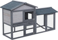 PawHut Cage, 2 Niveaux, 147L, 54l, 3 portes, fonction gril