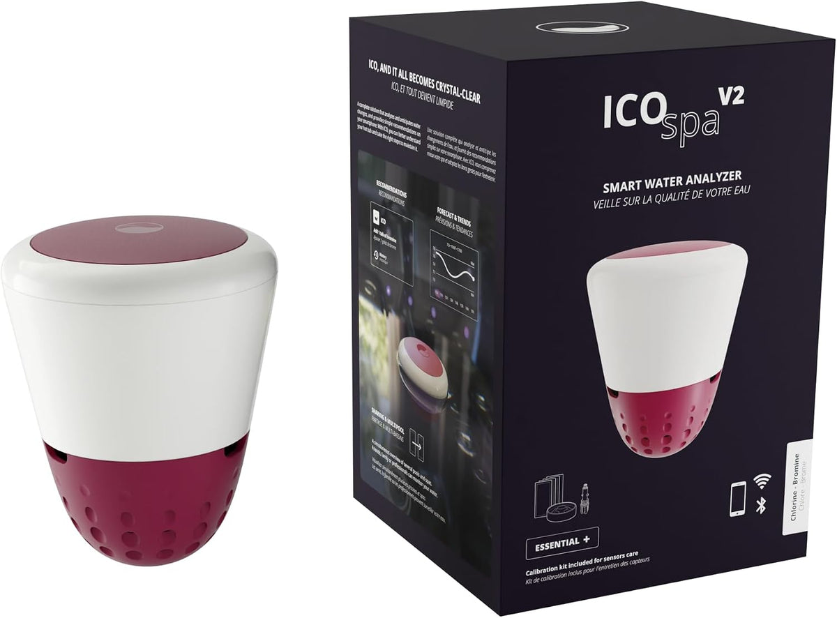 Produit de mesure, ICO Spa V2 Essential+ Chlore Brome, Wi-Fi, ondilo, Bluetooth, Analyseur d'Eau connecté Spa