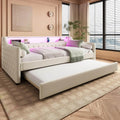 Lit, 90 × 200cm, éclairage LED, pour Enfants Ados Adulte, EURHCIO, 90 × 190cm, réglable, Ports USB, F-Gris, minuterie, portable