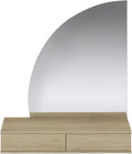 Coiffeuse, 5 cm, Vente-unique, 100.2 cm, 111.5 cm, 42.2 cm, 6 cm, 2 tiroirs, Coloris: Naturel Clair, JINEZA
