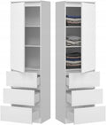 Armoire BDW, Dressing Chambre Adulte ou Chambre Enfant, 50 cm, 180, 5 cm, 40 cm, Meuble de Rangement de 50 cm L 180, 5 cm H et 40 cm P