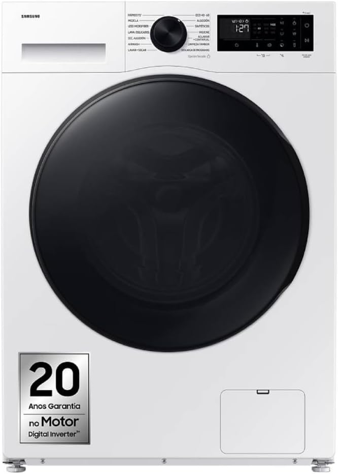 Lave-linge séchant Samsung 1400RPM WD11DG5B15BEEP, 11Kg, 6Kg, minuterie