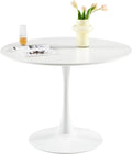 Table buybyroom, 100 cm, pour 4 Personnes, 100 × 100 × 73 cm, Bureau, adaptée pour la Cuisine, la Salle à Manger, Le Salon et Le Bureau, Blanche