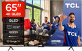 Téléviseur TCL 65T8C, 144Hz, HDR10, 65T8C 65' QLED 4K HDR Ultra HD TV, 144Hz Motion Clarity Pro, Onkyo 2.1 Sound, Google TV, Dolby Vision