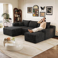 Canapé, 241 cm, sans Montage, Yihomfy, L-Noir, Assise Profonde