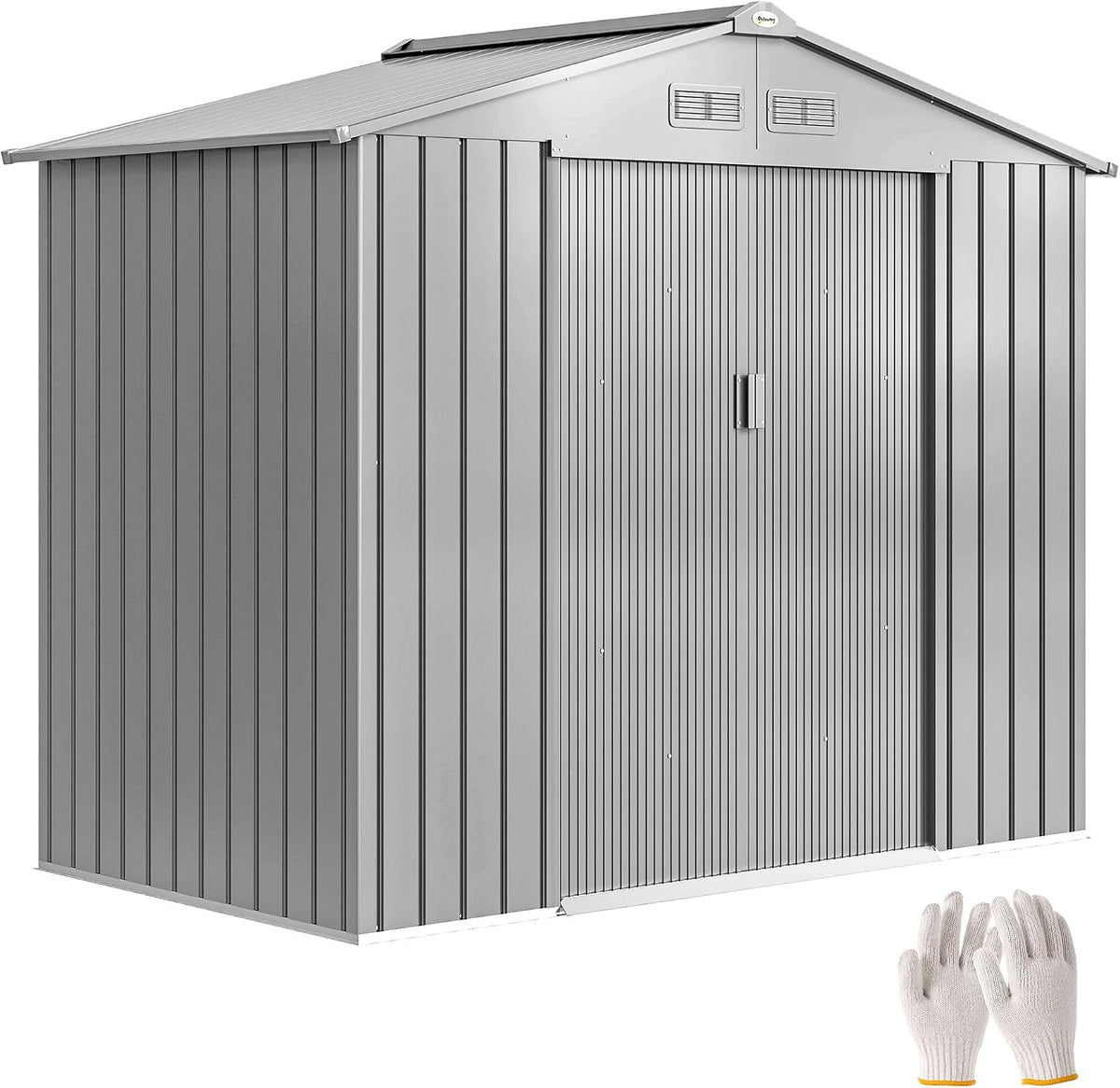 Outsunny Abri de jardin, 213 × 130 × 185 cm, 0, 25 mm