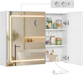 Armoire, 3 étagères, éclairage LED, VASAGLE, réglable, Multiprise