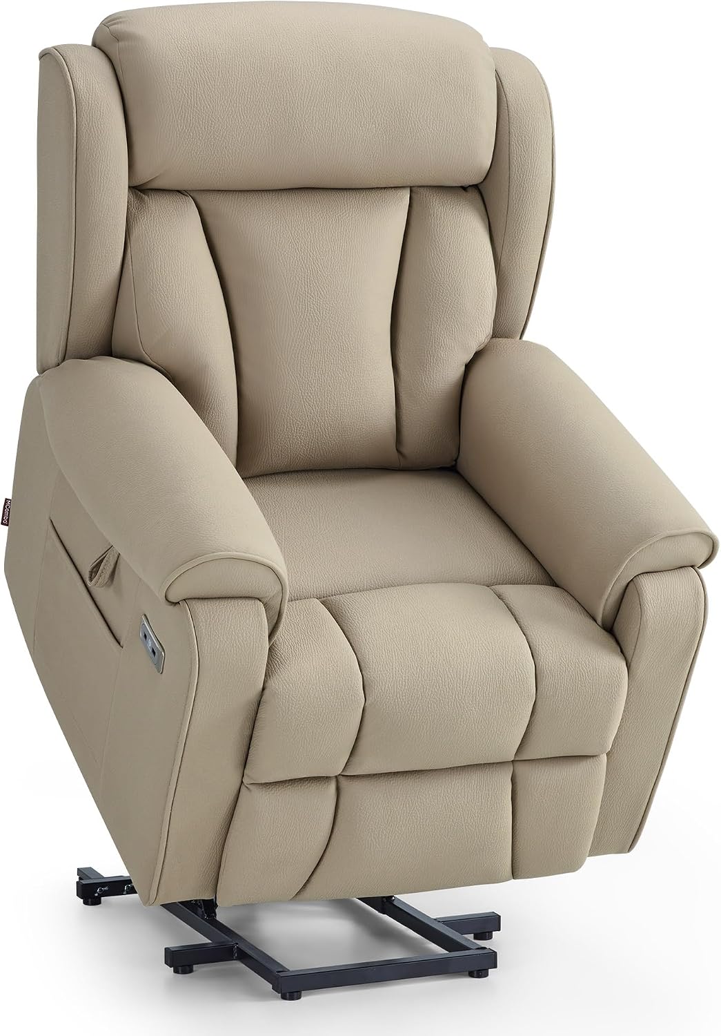 Fauteuil, 4 zones, réglable, M MCombo, zéro gravité 165°, Massage et Chauffage 7558, minuterie, électrique, Microfibre, Beige-Brun